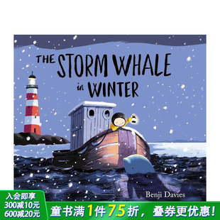 Whale 预售 暴风鲸 The 英文儿童故事插画绘本 Davies Winter 获奖插画师Benji 进口童书 冬日里 Storm