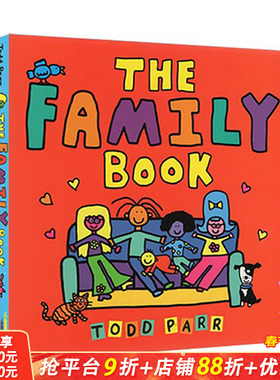 【预售】英文原版 The Family Book 纸板书 淘弟有个大世界 家的味道 Todd Parr 儿童家庭成长教育绘本
