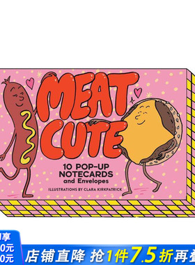 【预售】【卡牌】肉麻情话：10张立体贺卡及信封 Meat Cute: 10 Pop-Up Notecards and Envelopes 原版卡牌 进口文创周边