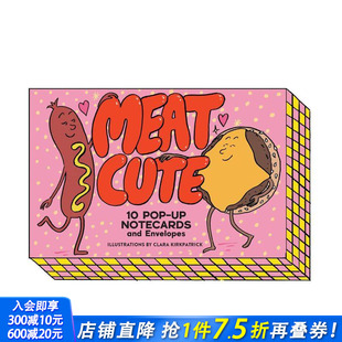 肉麻情话：10张立体贺卡及信封 进口文创周边 原版 预售 卡牌 Notecards Cute Meat Envelopes and Pop