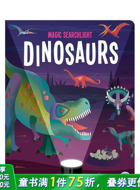 【预售】【魔法探照灯】恐龙 Magic Searchlight - Dinosaurs 英文儿童插画科普绘本 进口童书