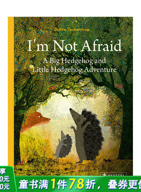 【预售】【Britta Teckentrup】英文原版 我不害怕：刺猬的冒险 I’m Not Scared 克服恐惧 精装艺术插画绘本 儿童进口英语书