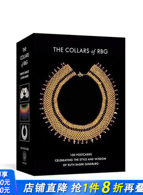 【预售】露丝·巴德·金斯伯格的项圈 明信片 Collars Of Rbg Postcards, The 明信片 正版进口书