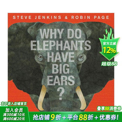 【预售】为什么大象有大耳朵？ Why Do Elephants Have Big Ears? 英文儿童插画故事绘本 进口童书