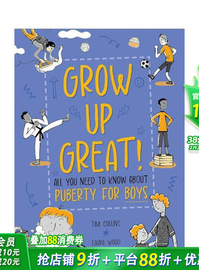 【预售】茁壮成长！：男孩青春期备指南 Grow Up Great!: All You Need to Know About Puberty for Boys 英文科普拓展阅读进口书