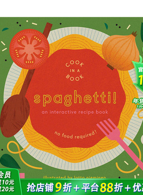 【预售】英文原版 意大利面！互动食谱Spaghetti! 0-3-6岁趣味纸板书绘本 进口儿童英语早教启蒙故事书 善优童书