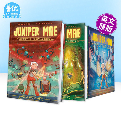 【多册选拍】朱尼珀·梅冒险3册：地下深处之旅/泰科城骑士/守卫骑士Juniper Mae:Journey to the Levels Below英文儿童漫画故事书