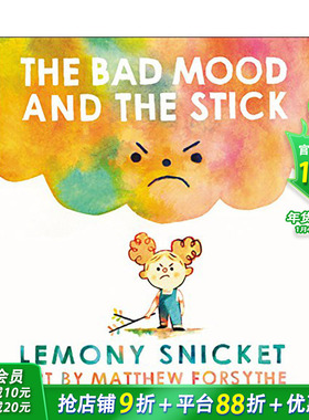 【预售】英文原版绘本 小卷毛的坏心情 The Bad Mood and the Stick 儿童情感情绪认知管理 亲子早教书Andersen Press出版