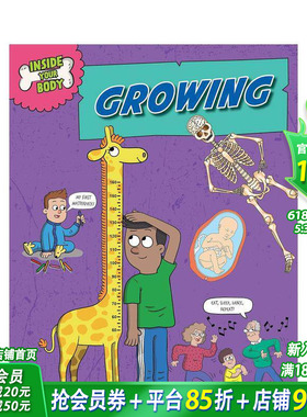 【现货】你的身体内部：生长 Inside Your Body: Growing 英文儿童插画科普绘本 进口童书