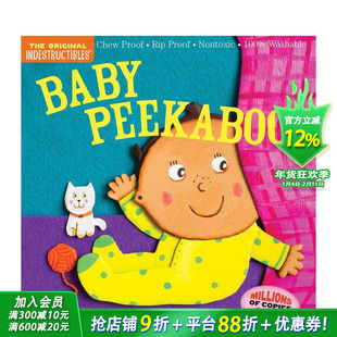 【现货】【咬咬书】躲猫宝宝 Indestructibles: Baby Peekaboo 英文儿童故事绘本 英语早教进口童书