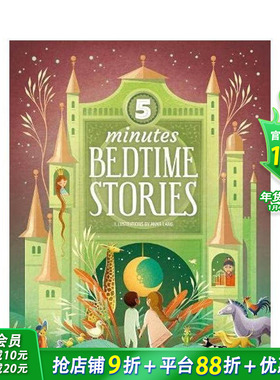 【预售】5分钟晚安故事集 5 Minutes Bedtime Stories 英文儿童故事 英语拓展阅读进口书