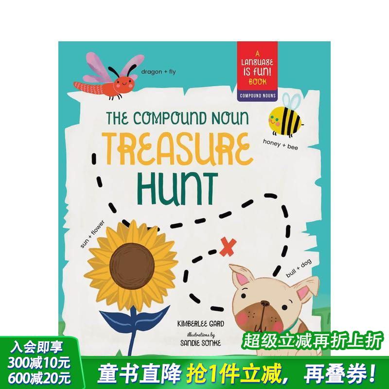 【预售】复合名词寻宝记：看图学复合词 Compound Noun Treasure Hunt英文儿童趣味英语启蒙早教绘本 进口童书