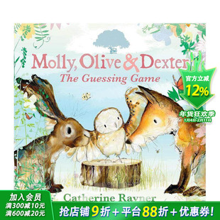 【预售】莫莉、奥利弗和德克斯特：猜谜游戏 Molly， Olive and Dexter: The Guessing Game 英文儿童插画故事绘本 进口童书