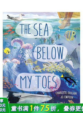 【预售】【手风琴书】我脚下的海 【Look Closer】The Sea Below My Toes 英文儿童插画科普故事绘本 进口童书
