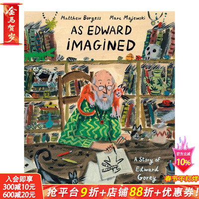【预售】爱德华的想象 As Edward Imagined 英文儿童插画故事绘本 进口童书
