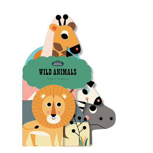立体书 儿童趣味英语 0岁以上 进口 Wild Bookscape 正版 Board 野生动物 Animals Books 英文原版 动物启蒙早教 现货