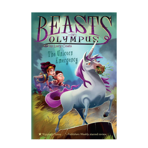 【现货】奥林波斯山之兽8 Unicorn Emergency【Beasts Of Olympus】 英文儿童桥梁章节故事书 英语阅读拓展