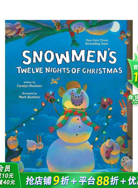 【预售】雪人的圣诞节十二夜 Snowmen's Twelve Nights of Christmas 英文儿童插画故事绘本 进口童书