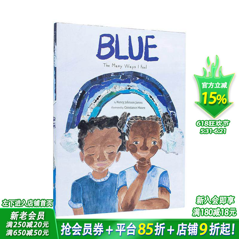 【现货】英文原版 蓝色:我的多种感受 Blue:The Many Ways I Feel 艺术插画绘本 儿童英语进口图书 善优童书