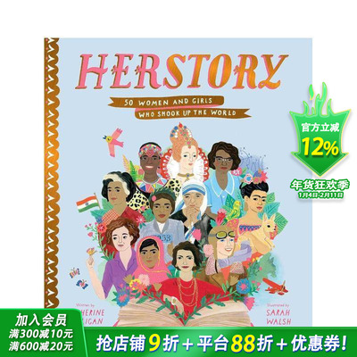 【预售】她的故事：50 位震撼世界的妇女和女孩Herstory: 50 Women and Girls Who Shook Up the World 英文儿童插画绘本进口书