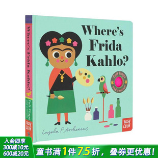 Felt 现货 弗里达·卡罗在哪呢？ 0岁 进口图书 英文儿童趣味 Flaps 毛毡翻翻书 Kahlo? Frida Where 英语早教 原版