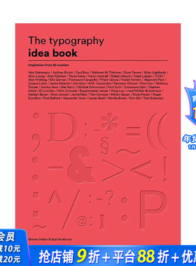 【预售】排版理念书:灵感来自50位大师 The Typography Idea Book:Inspiration from 50 Masters 英文平面设计 正版进口书