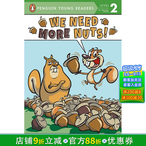 【现货】We Need More Nuts!，我们需要更多的坚果! 英文原版图书籍进口正版 Fenske, Jonathan 儿童章节书