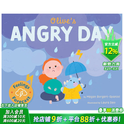 【预售】【情绪晴雨表】奥丽弗愤怒的一天 【Feelings Forecast】Olive's Angry Day 英文儿童插画故事绘本 进口童书