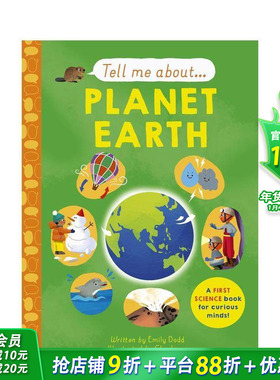 【预售】探索地球 【Tell me about】Planet Earth 英文儿童插画科普绘本 进口童书