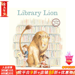 【预售】图书馆的狮子 Library Lion 英文儿童插画故事绘本 进口童书
