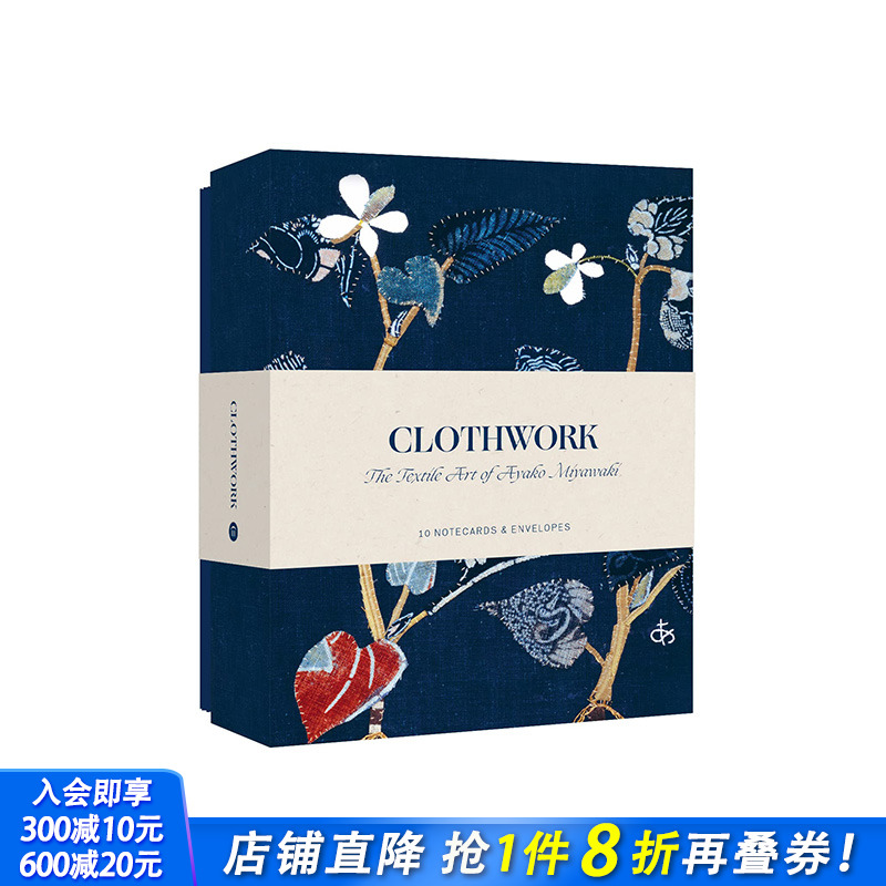 【现货】布艺作品卡片 Clothwork Notecards 创意艺术卡牌 宫川明子 Ayako Miyawaki 英文原版正版进口图书籍
