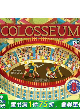 【预售】【古文明立体书】罗马斗兽场立体书 【Ancient Civilisations Pop-Ups】Colosseum Pop-Ups英文儿童立体趣味绘本进口童书