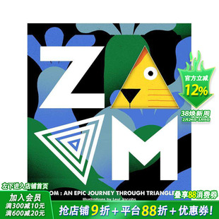【现货】缩放-穿越三角形的史诗之旅 ZOOM Through Triangles 英文儿童艺术启蒙