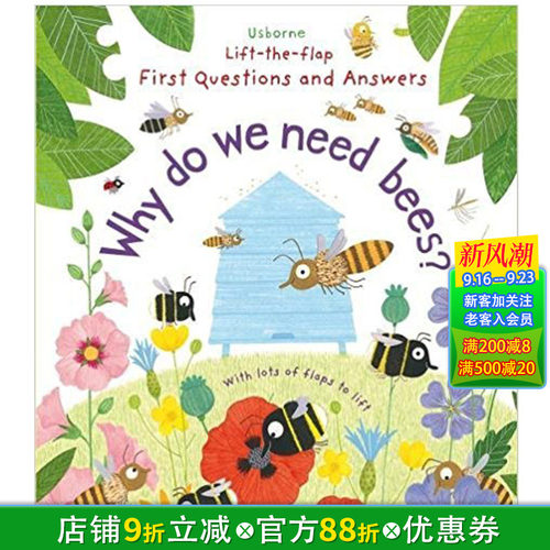 【预售】【问答翻翻书】为什么需要蜜蜂【Lift the Flap Q&A】Why Do We Need Bees? 精装英文儿童互动早教启蒙绘本书
