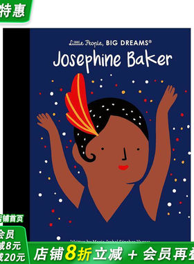 【现货】【小人物，大梦想】约瑟芬·贝克Josephine Baker 3-6岁儿童艺术舞蹈启蒙精装 英文原版 职业发展学前准备【善优童书】