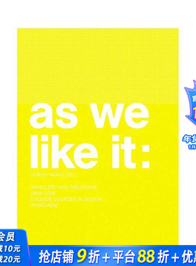 【预售】如我们所愿：珠宝与餐具作品集（1988-2008） As We Like it:Jewellery and Tableware1988-2008 英文珠宝首饰正版进口书