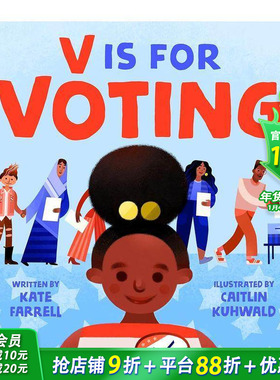 【现货】V is for Voting V代表投票 英文原版儿童启蒙绘本