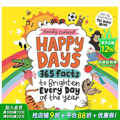 【现货】快乐时光：照亮365天的小事 正念引导365 Cheerful Facts to Brighten Every Day of the Year 英文儿童插画绘本进口童书