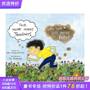 Farts 英语早教进口童书 Your Thoughts Like Makes 头脑风暴大书 Mind 英文儿童艺术插画故事绘本 Butt 现货