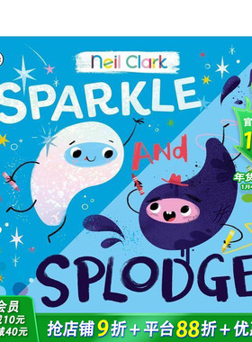 【预售】闪闪与暗暗 互相学习的故事 【Crash Bang Wallop】Sparkle and Splodge 英文儿童插画故事绘本 进口童书