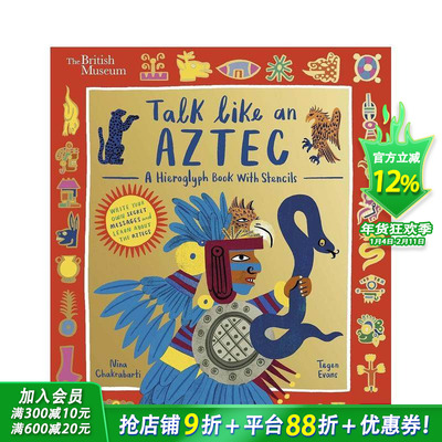 【现货】大英博物馆：畅游阿兹特克文明 British Museum: Talk Like an Aztec 英文儿童插画科普绘本 进口童书