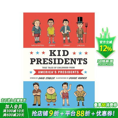 【现货】【名人童年故事】总统们 【Kid Legends】Kid Presidents 12岁+英文小说故事 英语阅读拓展读物 进口童书