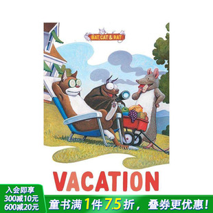 三个半故事 假期： Vacation 英语拓展阅读进口书 英文儿童桥梁章节故事书 预售