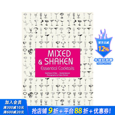 【预售】调酒圣典：经典鸡尾酒大全 Mixed and Shaken:Essential Cocktails 英文餐饮 正版进口书