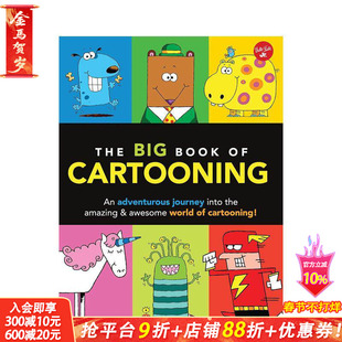【现货】The Big Book of Cartooning卡通漫画大书 英文儿童趣味读物适合3-6岁