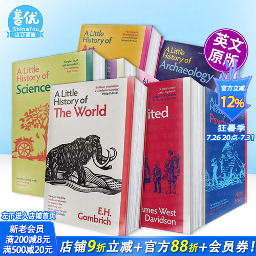 【现货多册选拍】耶鲁世界小史  耶鲁小史系列:艺术/经济学/哲学/音乐/科学史等A Little History of the World人文历史英文进口书