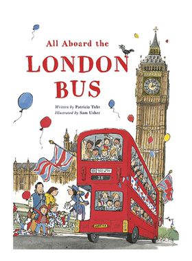 【现货多册选拍】Sam Usher绘本：伦敦巴士上的一切/四季/野趣等 All Aboard the London Bus 英文儿童艺术插画绘本进口书