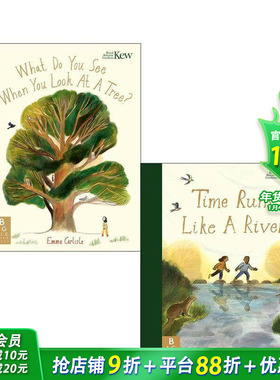 【预售】时光如水 克劳斯·弗拉格插画奖得主Emma Carlisle（平装） Time Runs Like A River 原版英文儿童绘本 正版进口书