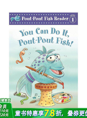 【预售】【噘嘴鱼一级阅读】你可以的 Pout-Pout Fish!：You Can Do It 英文儿童分阶阅读初级桥梁章节故事书 英语进口童书