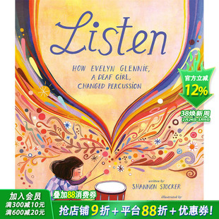 【现货】伊夫林格兰妮传 Devon Holzwarth Listen 英文原版儿童绘本 人物传记主题 精*插画绘本 Devon Holzwarth